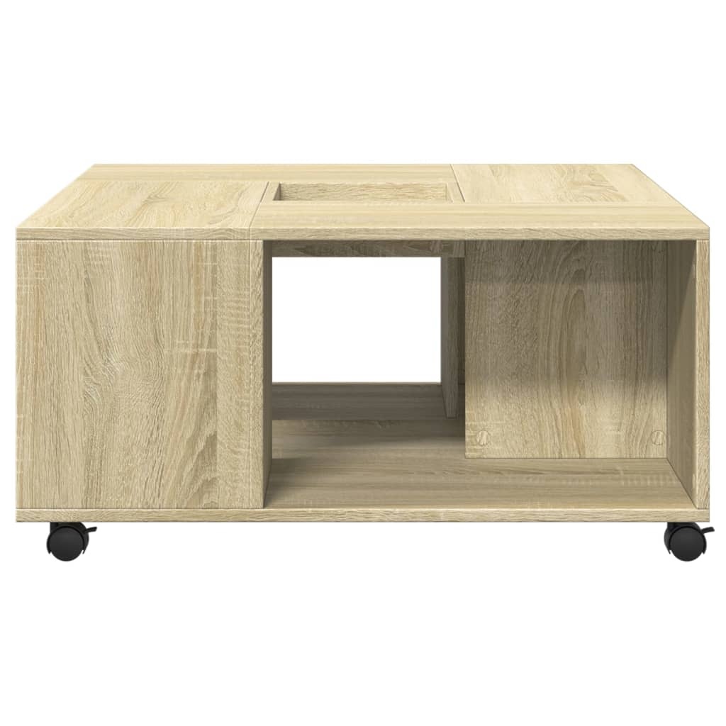 VidaXL Salontafel 80x80x40 cm bewerkt hout sonoma eikenkleurig