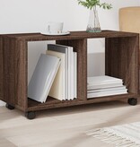 VidaXL Rolkast 72x33x42,5 cm bewerkt hout bruin eikenkleurig