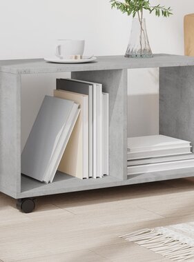 VidaXL Rolkast 72x33x42,5 cm bewerkt hout betongrijs