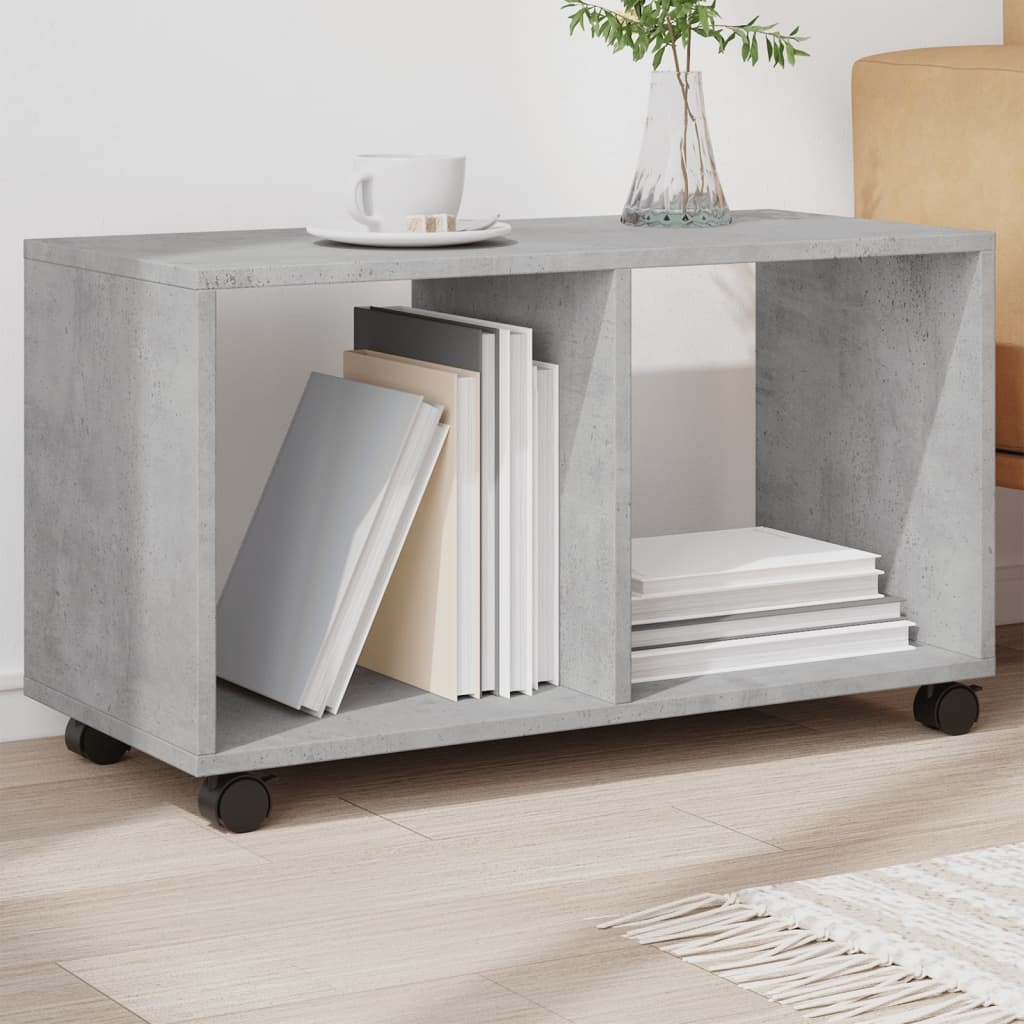 VidaXL Rolkast 72x33x42,5 cm bewerkt hout betongrijs