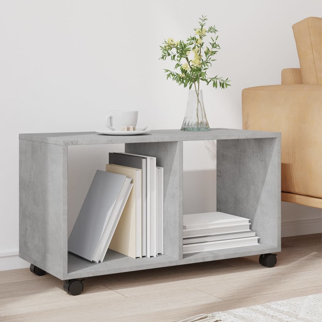 VidaXL Rolkast 72x33x42,5 cm bewerkt hout betongrijs