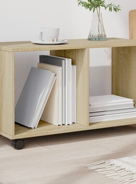 VidaXL Rolkast 72x33x42,5 cm bewerkt hout sonoma eikenkleurig