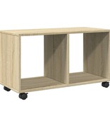 VidaXL Rolkast 72x33x42,5 cm bewerkt hout sonoma eikenkleurig