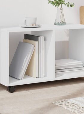 VidaXL Rolkast 72x33x42,5 cm bewerkt hout wit