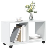 VidaXL Rolkast 72x33x42,5 cm bewerkt hout wit