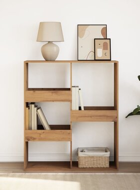 VidaXL Boekenkast / kamerscherm 100x33x115 cm artisanaal eikenkleurig