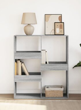 VidaXL Boekenkast / kamerscherm 100x33x115 cm grijs sonoma eikenkleur