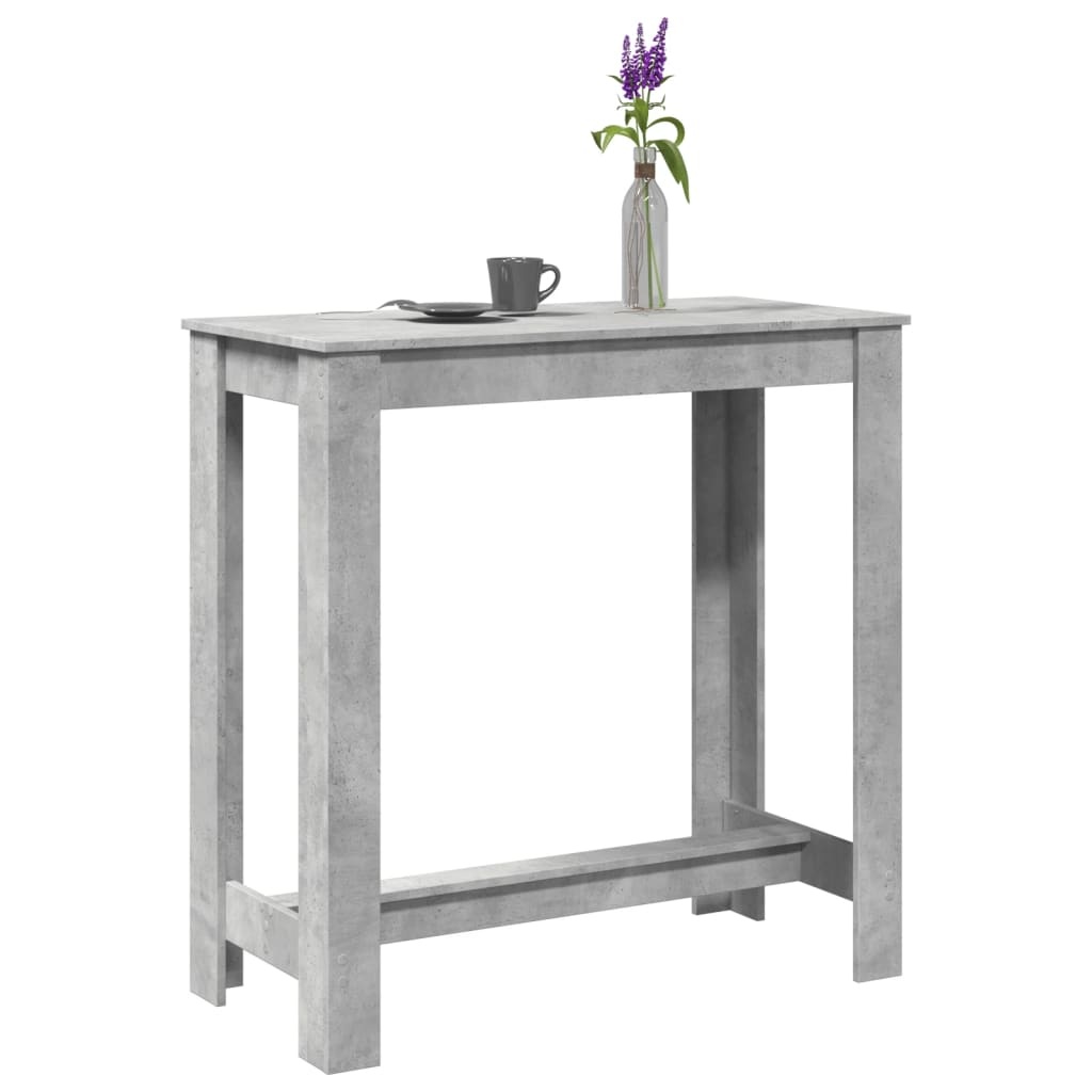VidaXL Bartafel 102x50x103,5 cm bewerkt hout betongrijs