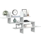 VidaXL Wandschap 124,5x18x60,5 cm bewerkt hout wit