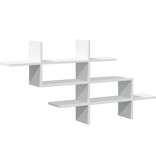 VidaXL Wandschap 124,5x18x60,5 cm bewerkt hout wit