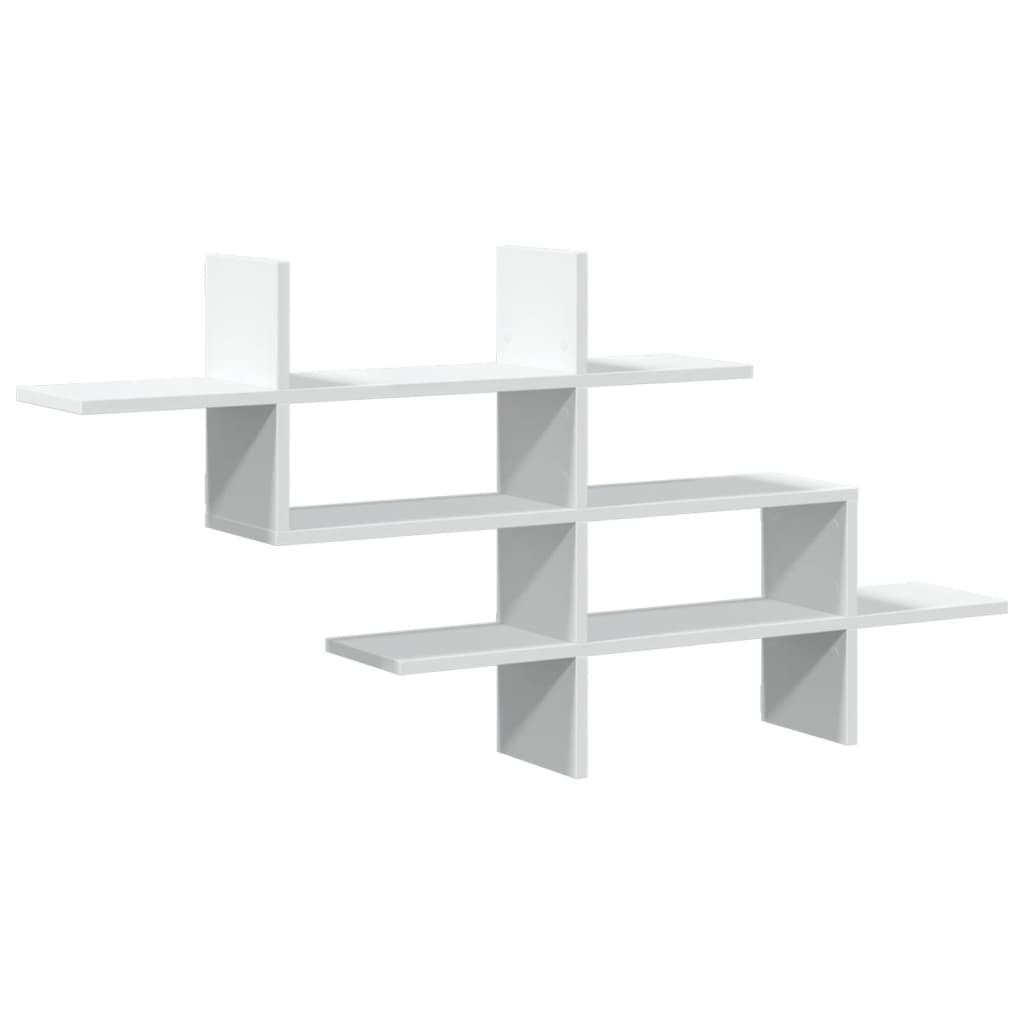 VidaXL Wandschap 124,5x18x60,5 cm bewerkt hout wit