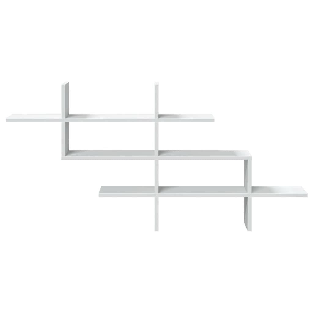 VidaXL Wandschap 124,5x18x60,5 cm bewerkt hout wit