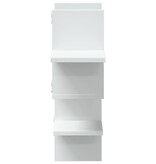 VidaXL Wandschap 124,5x18x60,5 cm bewerkt hout wit
