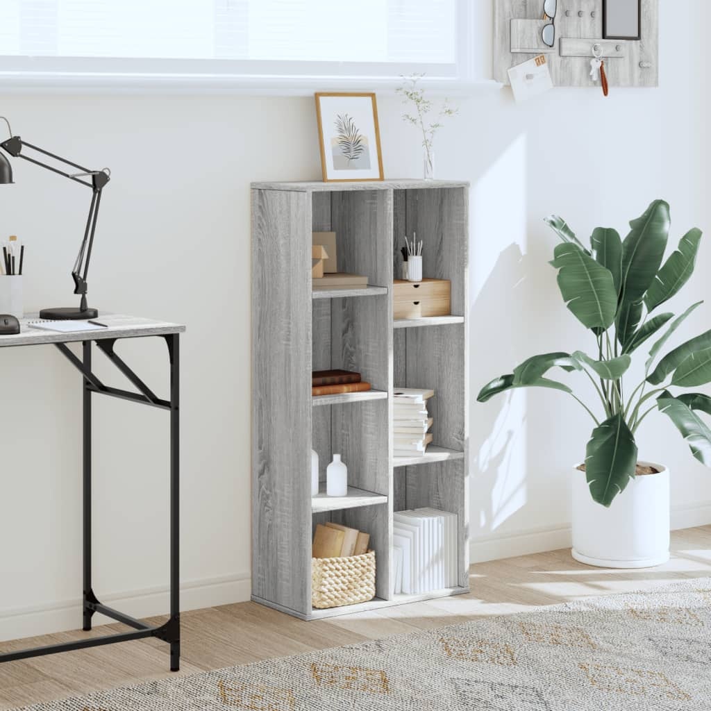 VidaXL Boekenkast 50x25x105 cm bewerkt hout grijs sonoma eikenkleurig