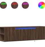 VidaXL Tv-wandmeubel met LED-verlichting 135x31x39,5 cm bruin eiken