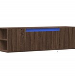 VidaXL Tv-wandmeubel met LED-verlichting 135x31x39,5 cm bruin eiken