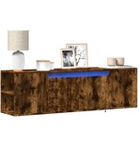 VidaXL Tv-wandmeubel met LED-verlichting 135x31x39,5 cm gerookt eiken