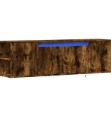 VidaXL Tv-wandmeubel met LED-verlichting 135x31x39,5 cm gerookt eiken