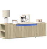 VidaXL Tv-wandmeubel met LED-verlichting 135x31x39,5 cm sonoma eiken