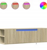 VidaXL Tv-wandmeubel met LED-verlichting 135x31x39,5 cm sonoma eiken