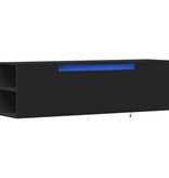 VidaXL Tv-wandmeubel met LED-verlichting 135x31x39,5 cm zwart