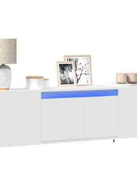 VidaXL Tv-wandmeubel met LED-verlichting 135x31x39,5 cm wit