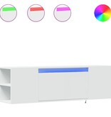 VidaXL Tv-wandmeubel met LED-verlichting 135x31x39,5 cm wit
