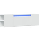 VidaXL Tv-wandmeubel met LED-verlichting 135x31x39,5 cm wit