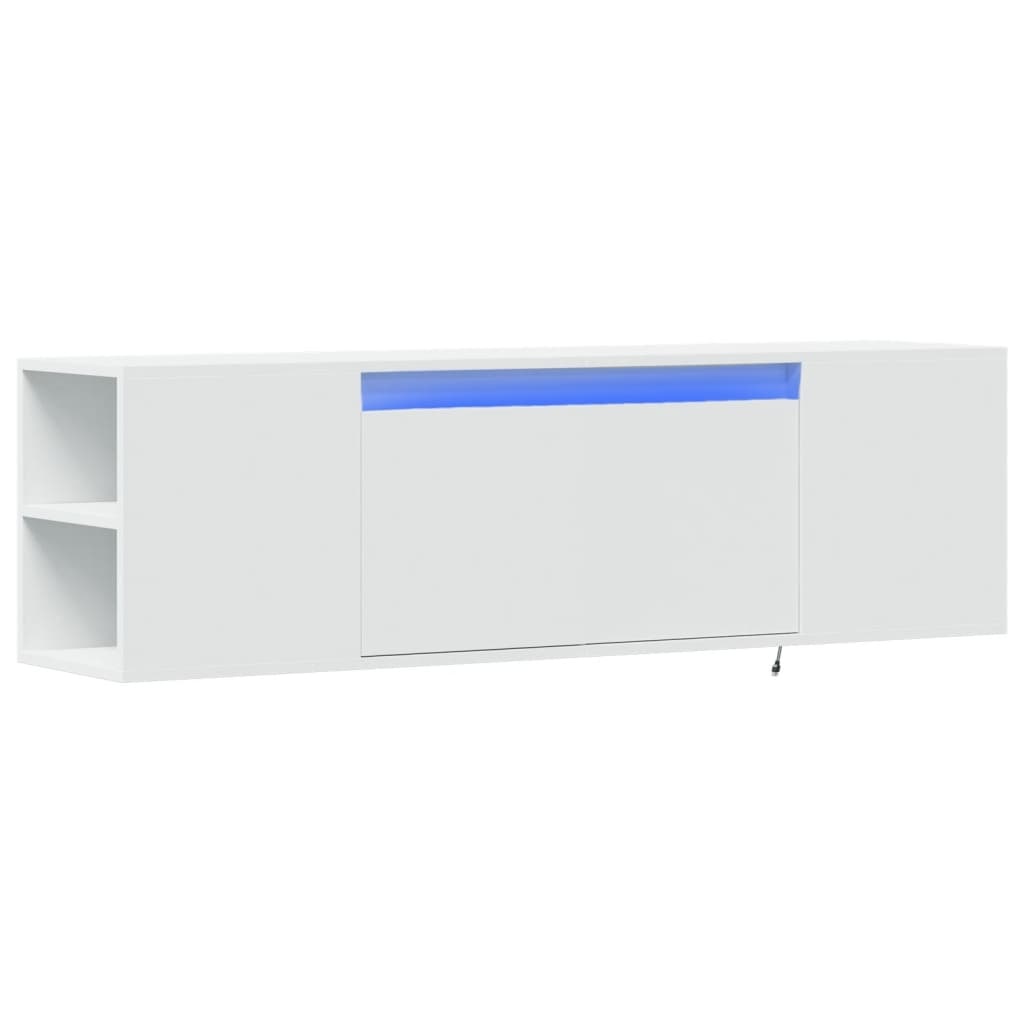 VidaXL Tv-wandmeubel met LED-verlichting 135x31x39,5 cm wit