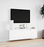 VidaXL Tv-wandmeubel met LED-verlichting 135x31x39,5 cm wit