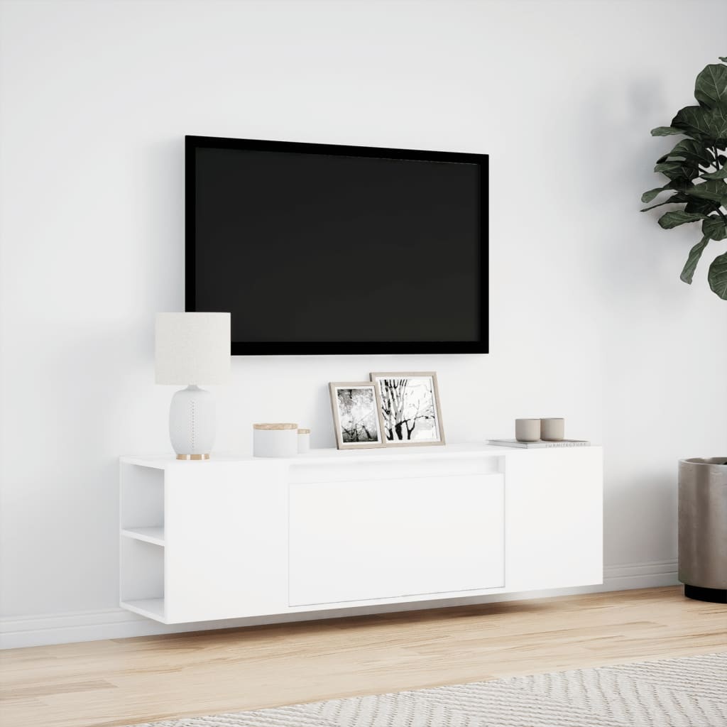 VidaXL Tv-wandmeubel met LED-verlichting 135x31x39,5 cm wit