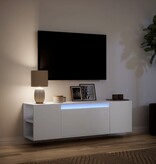 VidaXL Tv-wandmeubel met LED-verlichting 135x31x39,5 cm wit