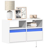 VidaXL Tv-wandmeubel met LED-verlichting 80x31x45 cm wit