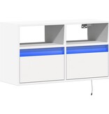 VidaXL Tv-wandmeubel met LED-verlichting 80x31x45 cm wit