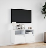 VidaXL Tv-wandmeubel met LED-verlichting 80x31x45 cm wit