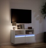 VidaXL Tv-wandmeubel met LED-verlichting 80x31x45 cm wit