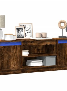VidaXL Tv-meubel met LED 139,5x34x50 cm bewerkt hout gerookt eiken