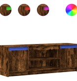 VidaXL Tv-meubel met LED 139,5x34x50 cm bewerkt hout gerookt eiken