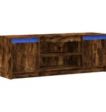 VidaXL Tv-meubel met LED 139,5x34x50 cm bewerkt hout gerookt eiken
