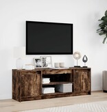 VidaXL Tv-meubel met LED 139,5x34x50 cm bewerkt hout gerookt eiken