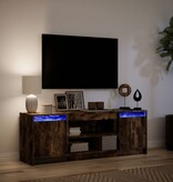 VidaXL Tv-meubel met LED 139,5x34x50 cm bewerkt hout gerookt eiken