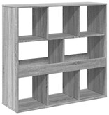 VidaXL Boekenkast/kamerscherm 100x33x94,5 cm grijs sonoma eiken