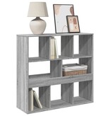 VidaXL Boekenkast/kamerscherm 100x33x94,5 cm grijs sonoma eiken