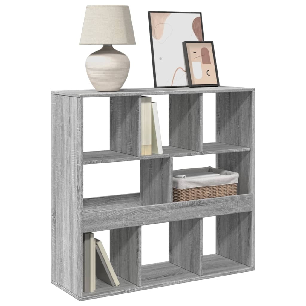 VidaXL Boekenkast/kamerscherm 100x33x94,5 cm grijs sonoma eiken