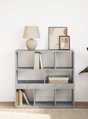 VidaXL Boekenkast/kamerscherm 100x33x94,5 cm betongrijs