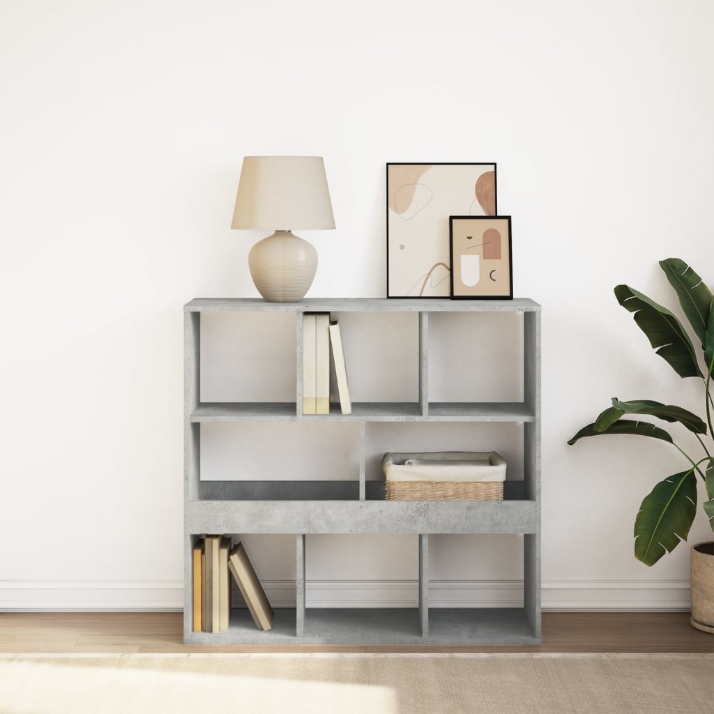 VidaXL Boekenkast/kamerscherm 100x33x94,5 cm betongrijs