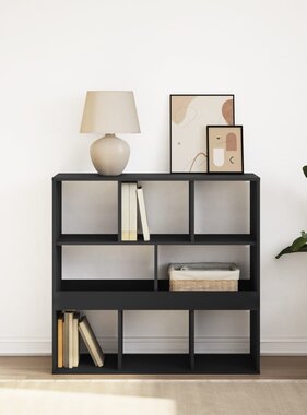 VidaXL Boekenkast/kamerscherm 100x33x94,5 cm zwart