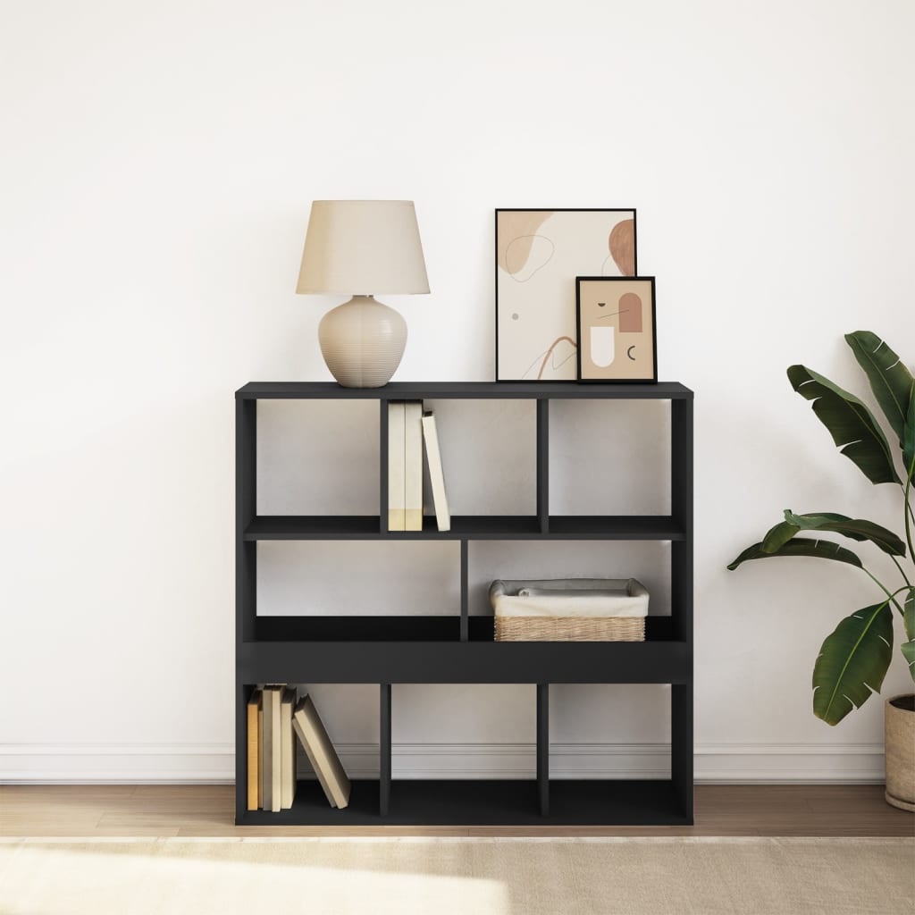 VidaXL Boekenkast/kamerscherm 100x33x94,5 cm zwart