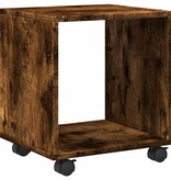 VidaXL Rolkast 37x33x42,5 cm bewerkt hout gerookt eikenkleurig