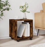 VidaXL Rolkast 37x33x42,5 cm bewerkt hout gerookt eikenkleurig